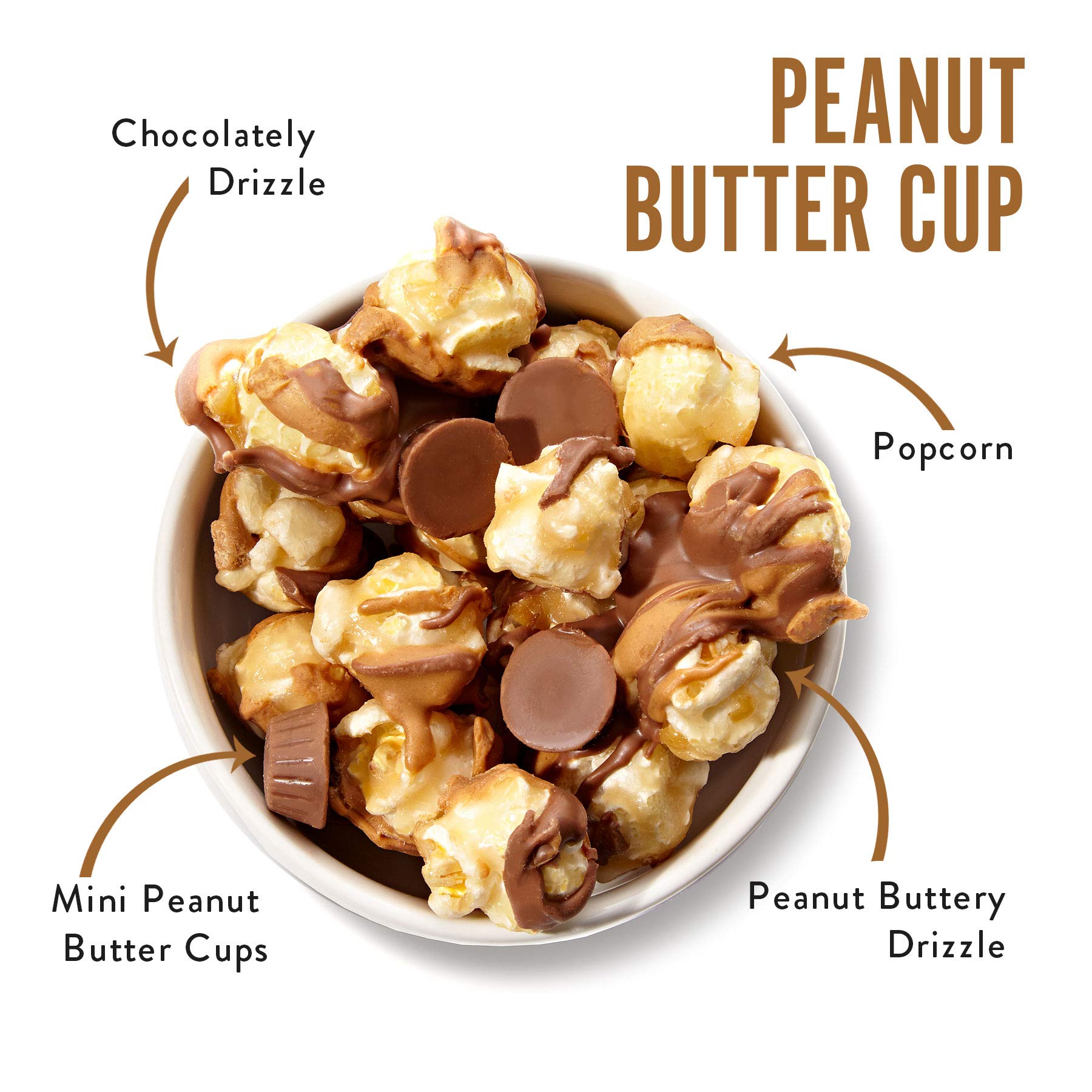 Funky Chunky Peanut Butter Cup 19 oz Jumbo Bag of Gourmet Chocolate Popcorn