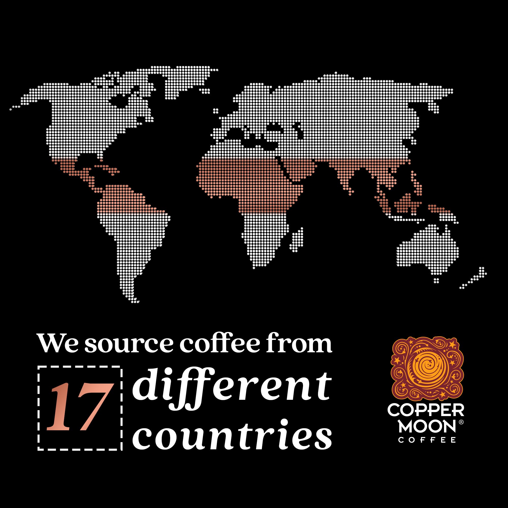 Copper Moon Dark Roast Ground Coffee, Dark Sky Blend, 12 Ounce Bag