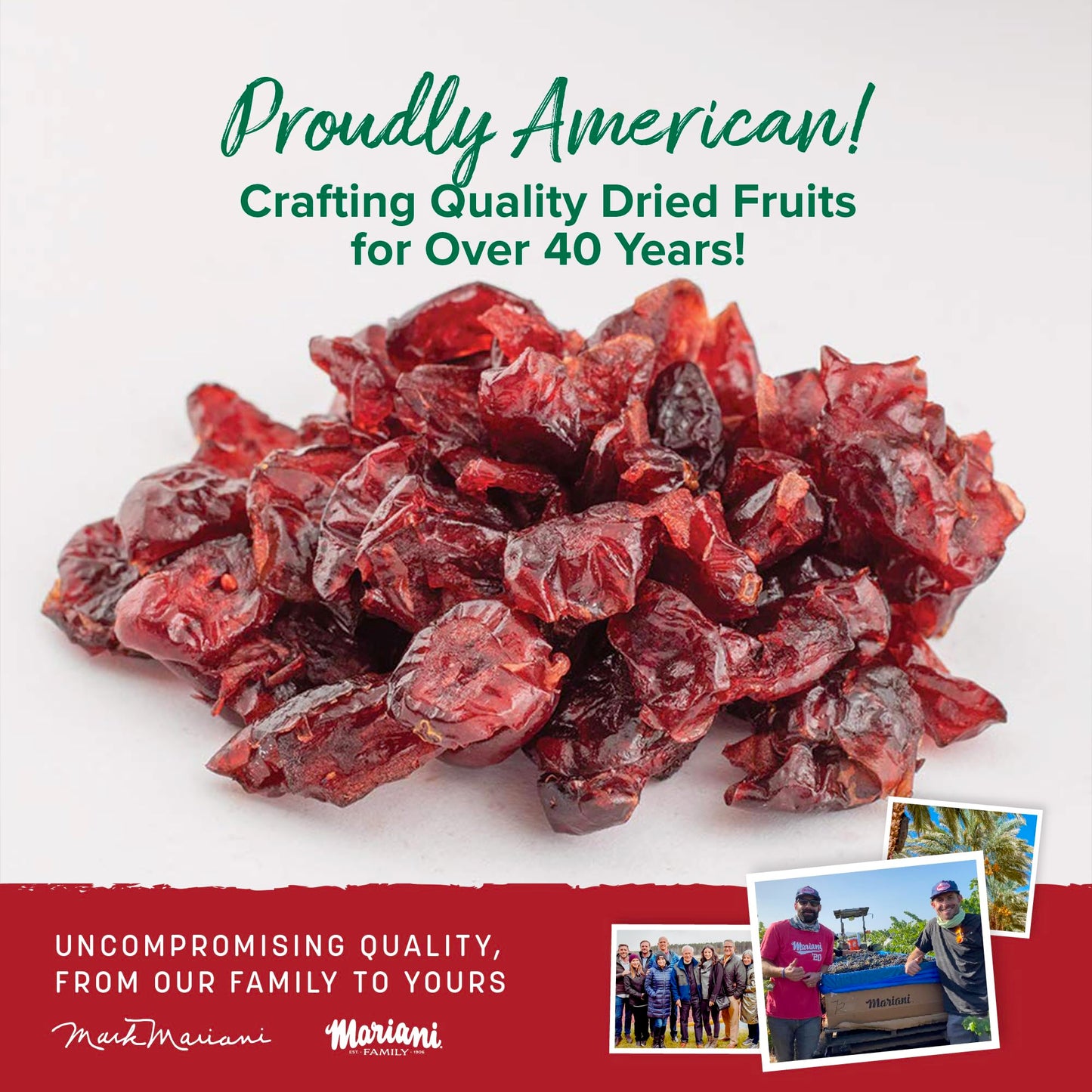 Mariani Organic Dried Cranberries, 30oz, Bulk Family Size Value Pack, Sweetened Organic Cranberries Dried Fruit, Vegan, Gluten-Free