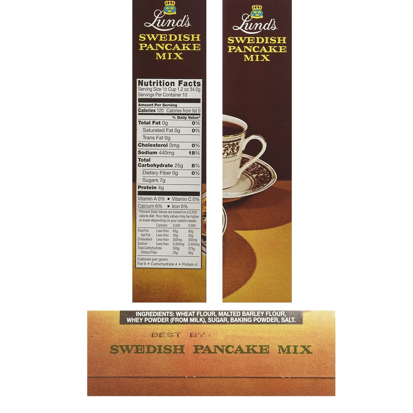 Lund’s Swedish Pancake Mix, Deliciously Thin & Light Pancakes, 12 oz, Traditional Scandinavian Recipe - Easy Mix for Breakfast or Brunch