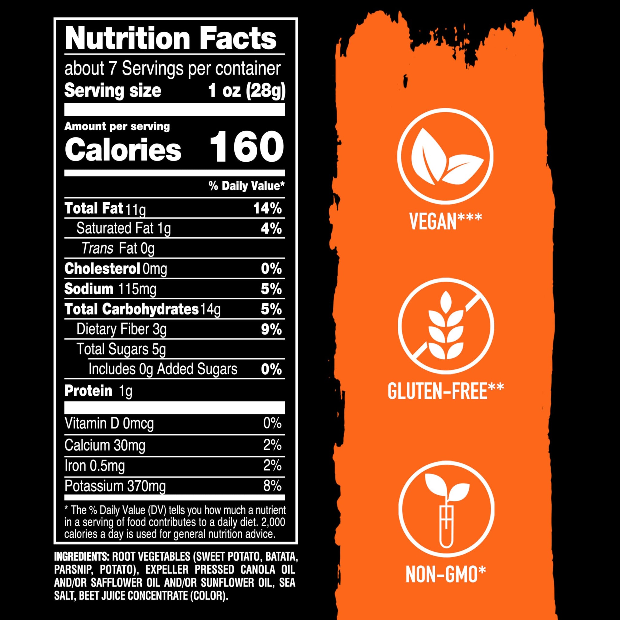 Terra Vegetable Chips, Original Chips with Sea Salt, 6.8 Oz