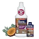 Bona Hardwood Floor Cleaner Bottle for use with Swiffer WETJET Spray Mop, Cedar Wood Scent, makes 64 Fl Oz - Includes Filled Bottle + Concentrate