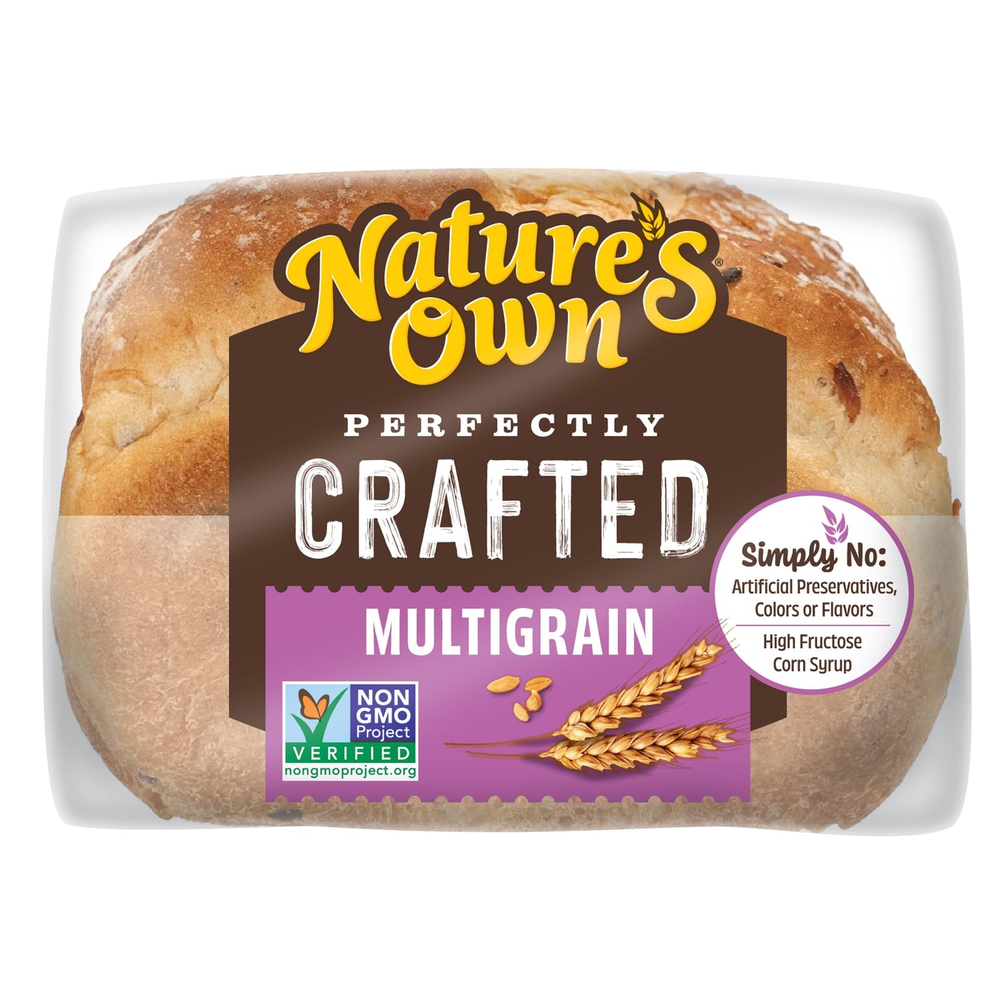 Nature's Own Perfectly Crafted Multigrain Bread, Thick Sliced Non-GMO Sandwich Bread, 22 oz Loaf
