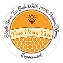 True Honey Peppermint Tea Pods - Honey Crystals Blended In Every Tea Pod - Healthy Digestion Nutriment - All Natural Organic Herbal Caffeine Free Tea