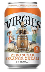 Virgil's New All-Natural Zero Sugar Orange Soda, 12-oz (24 Cans)