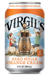 Virgil's New All-Natural Zero Sugar Orange Soda, 12-oz (24 Cans)