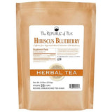 The Republic of Tea Hibiscus Blueberry Superflower Herbal Tea, 36 Tea Bag Refill