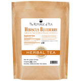 The Republic of Tea Hibiscus Blueberry Superflower Herbal Tea, 36 Tea Bag Refill