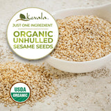 Kevala Raw Sesame Seeds Unhulled - 2 lb, 32 oz, Fresh Crunchy Seasoning