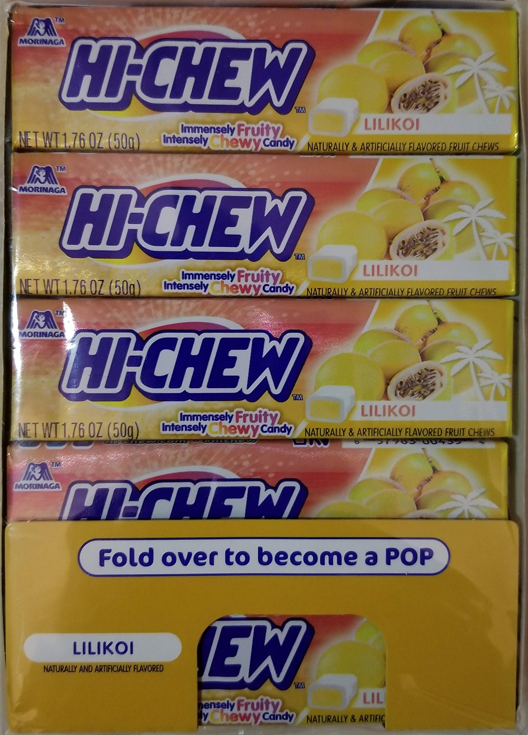 Morinaga - Hi-Chew Lilikoi / Passion Fruit Chew 1.76 Ounce (Pack of 15), gift set