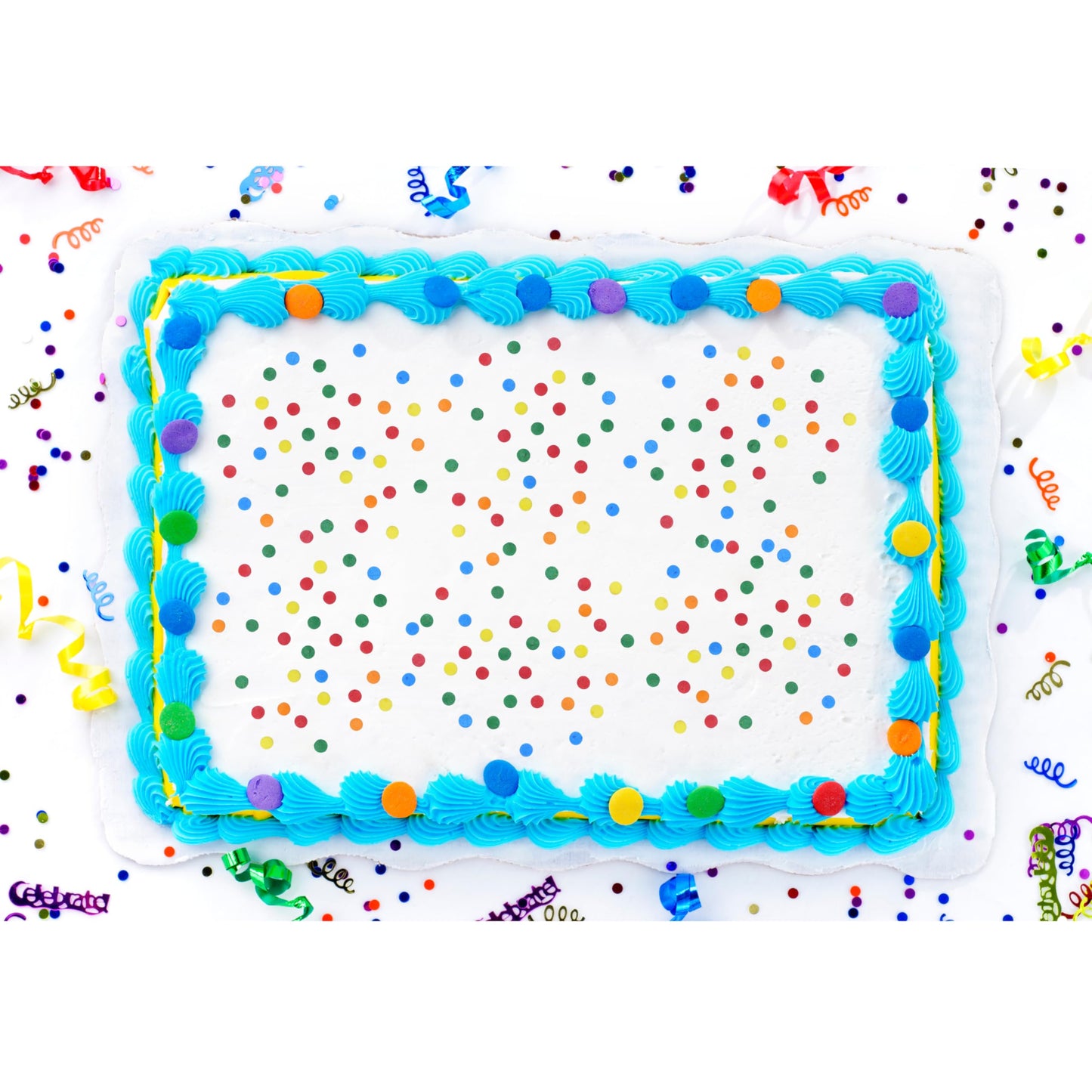 Bakerpan Quins Rainbow Sprinkles for Cake Decorating - 5.87 Ounces - Crunchy Rainbow Edible Confetti Sprinkles for Cupcakes, Ice Cream, Cookies, Cakes