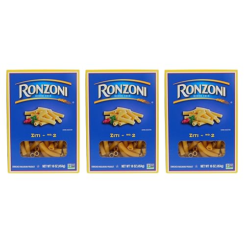 Ronzoni Ziti Non GMO 16 Oz. Pack Of 3.