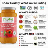 Primal Kitchen Sauce Herb Tomato Creamy Sundried Tomatoes - 15 oz Jar - Pack of 1 - Primal Kitchen Sauce for Pasta and Pizza - Organic Pasta Sauce