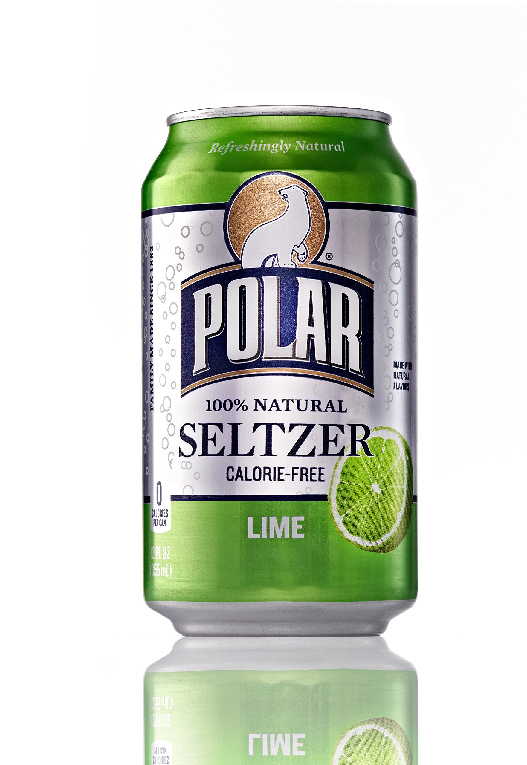 Polar Seltzer Lime, 12oz Cans (Pack of 18, Total of 216 Oz)