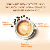 Vinacafe Premium 100 Sticks 3 in 1 Wake-Up Coffee Mix, 100 Coffee Sticks Single Serves 2 Pack of 50