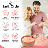 Earth Circle Premium Himalayan Unrefined Pink Fine Grain Salt, Pure Culinary Grade - Kosher, Nutrient and Mineral Dense, 1 Pound (Pack of 3)