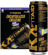 LIFEAID FITAID RX Recovery Blend Plus Creatine, BCAAs, Glucosamine, Electrolytes, 100% Clean, Paleo, Vegan and Gluten-Free, 12 Fl oz. cans (Pack of 4)