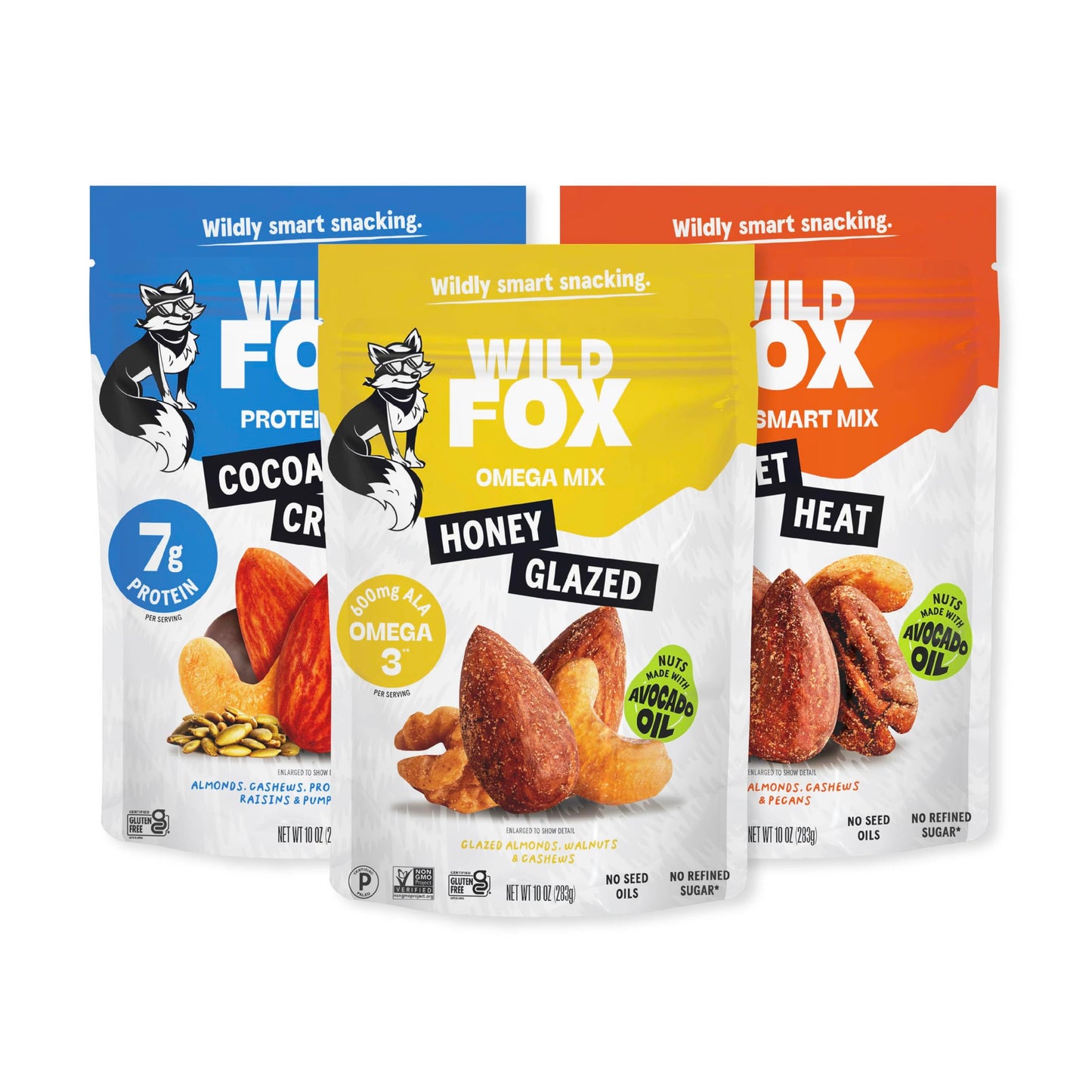 Wild Fox Trail Mix - Healthy Plant-Based Snack Made With Pure Avocado Oil And No Refined Sugar Or Seed Oils Ideal For Vegan Gluten-Free And Paleo