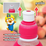 Paldo Fun & Yum Pororo Kids Peach Flavor Drink, Pack of 8, Fruit Juice Drinks with Comfortable Push-Pull Sports Cap, Perfect Drink for Children 7.95