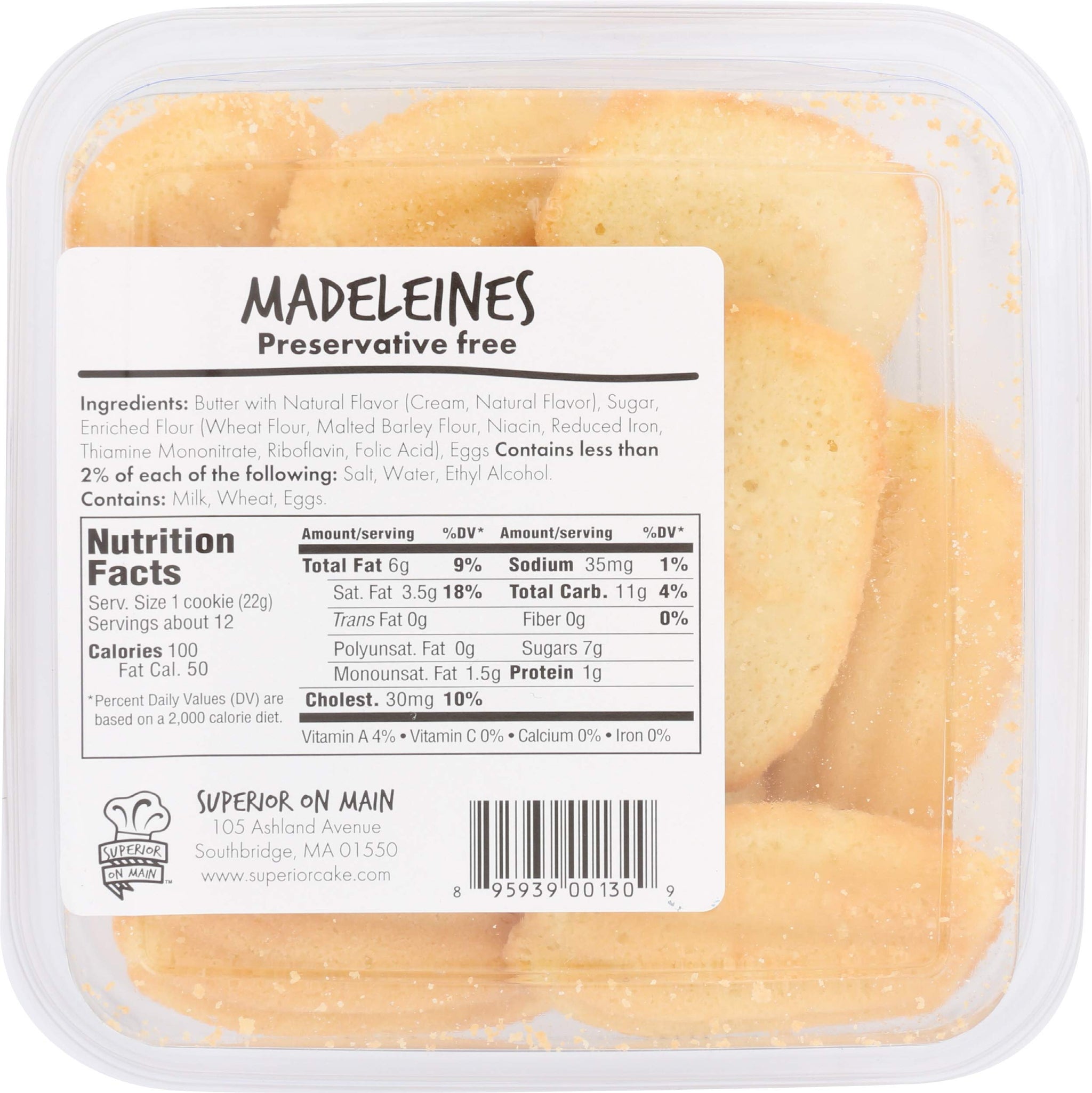 SUPERIOR BAKERY Madeleine Cookie, 9 OZ