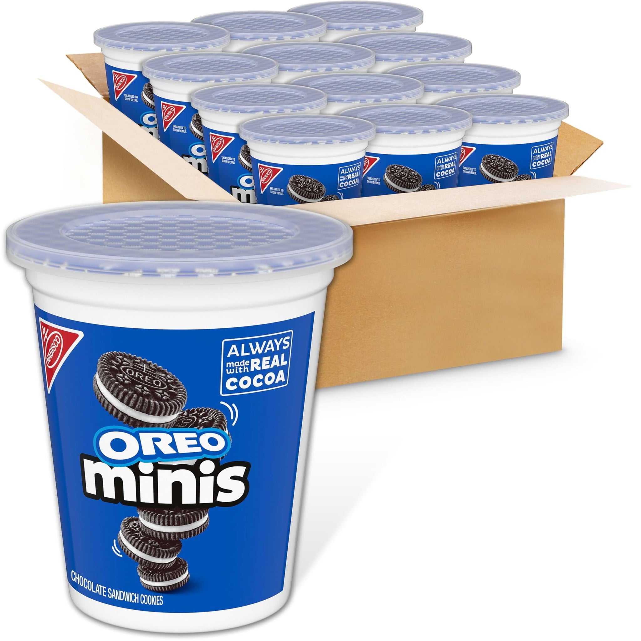 OREO Minis Chocolate Sandwich Cookies, 12-3.5 oz Snack Cups
