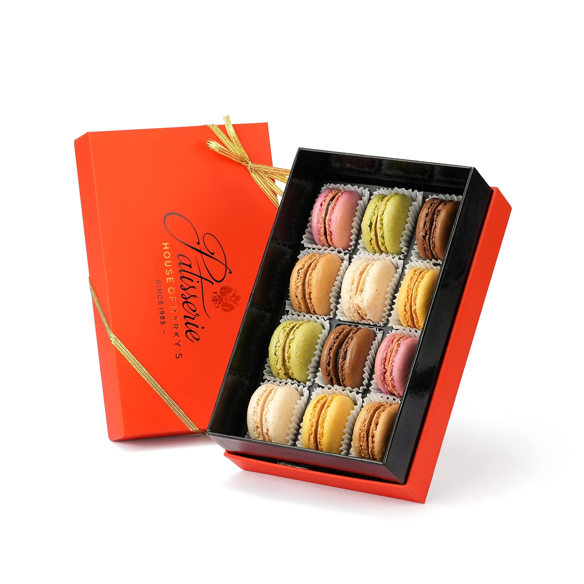 French Almond Macarons Cookies Gift Box - 12 pcs (Pack of 2) - Non GMO, Assorted Macaroons Cookies - Imported From France