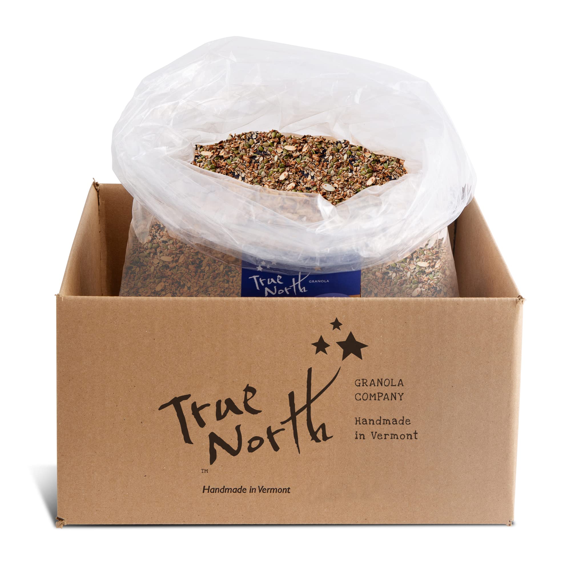 True North Granola - Low Sugar Granola, First Date, Maple Pecan, Rich in Protein, Gluten Free, Vegan, Non-GMO, Bulk Bag, 10lb.