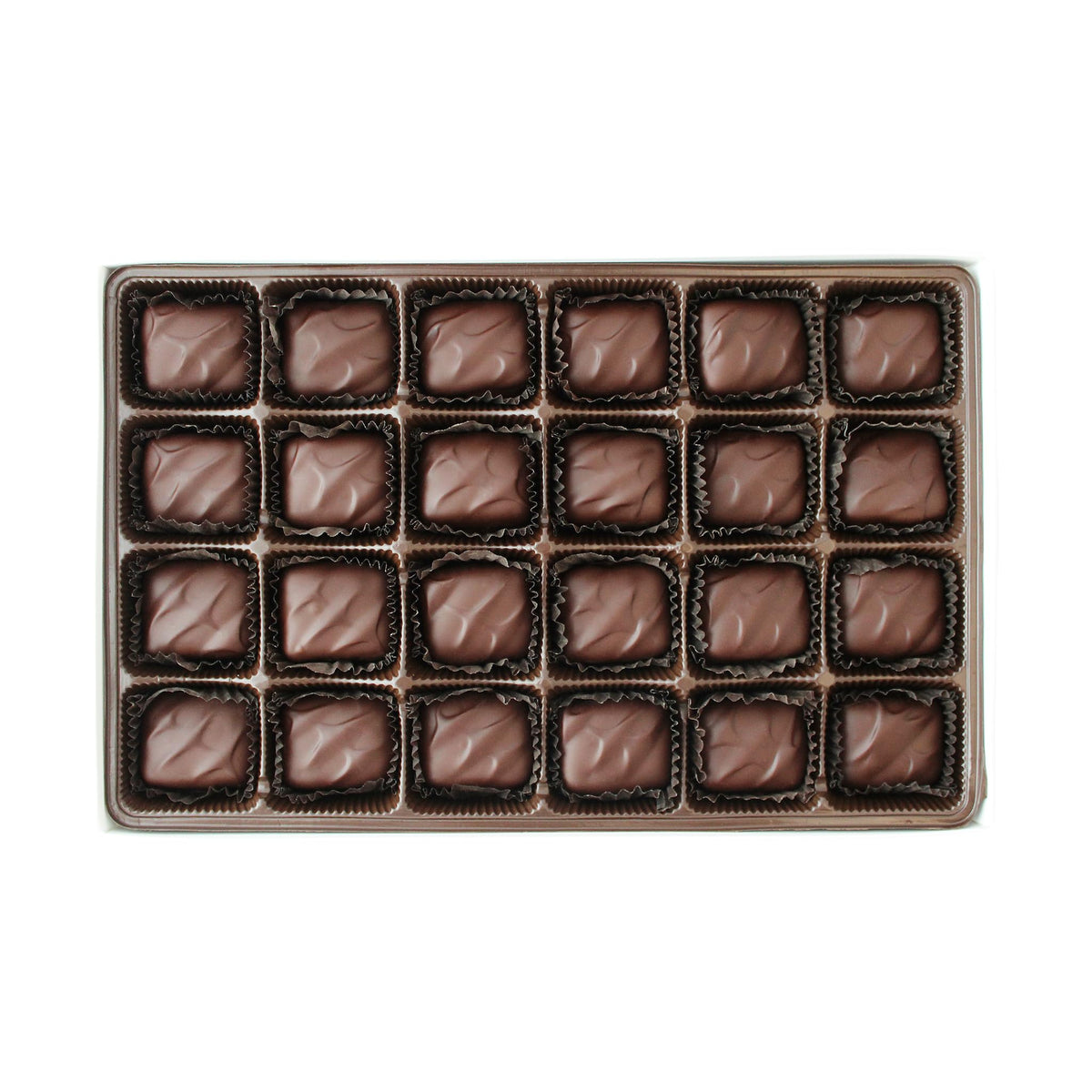Vermont Nut Free Chocolates Boxed Chocolate Caramels (Dark Chocolate) 24-Piece, Nut-Free, Egg-Free, Kosher