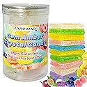 Japanese Gemstone Candy - Large Crystal Clusters with Chewy Centers! Thin & Crispy ASMR Gem Snack, Individually Wrapped Mixed Fruit Flavors. Good