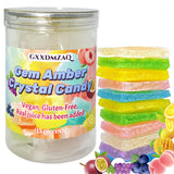 Japanese Gemstone Candy Candies - Thin & Crispy Crystal Clusters with Chewy Centers, Individually Wrapped, Assorted Fruit Flavors, ASMR Snack, Perfect