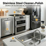Thirteen Chefs Stainless Steel Cleaner and Polish for Fridge, Oven, Cooktop, Kitchen Appliances, BBQ and Ranges - 16oz