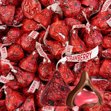 Candykrave Hershey'es Kisses Strawberry Dipped Chocolate Candy- 1lb (100 pcs) - Bulk Pack of Chocolate Covered Valentine's Day Candy, Bulk Chocolate