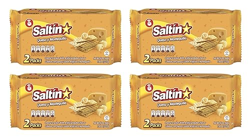 Saltin Noel Cheese and Butter Crackers | Perfect Blend of Cheese & Butter | 7.93 Oz (Pack of 4)