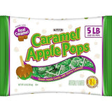 Tootsie Roll Caramel Apple Pops - Caramel Covered Green Apple Candy Lollipops - Bulk Gluten Free Candy - 5 Pound Bag of Caramel Apple Suckers, 125