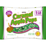 Tootsie Roll Caramel Apple Pops - Caramel Covered Green Apple Candy Lollipops - Bulk Gluten Free Candy - 5 Pound Bag of Caramel Apple Suckers, 125