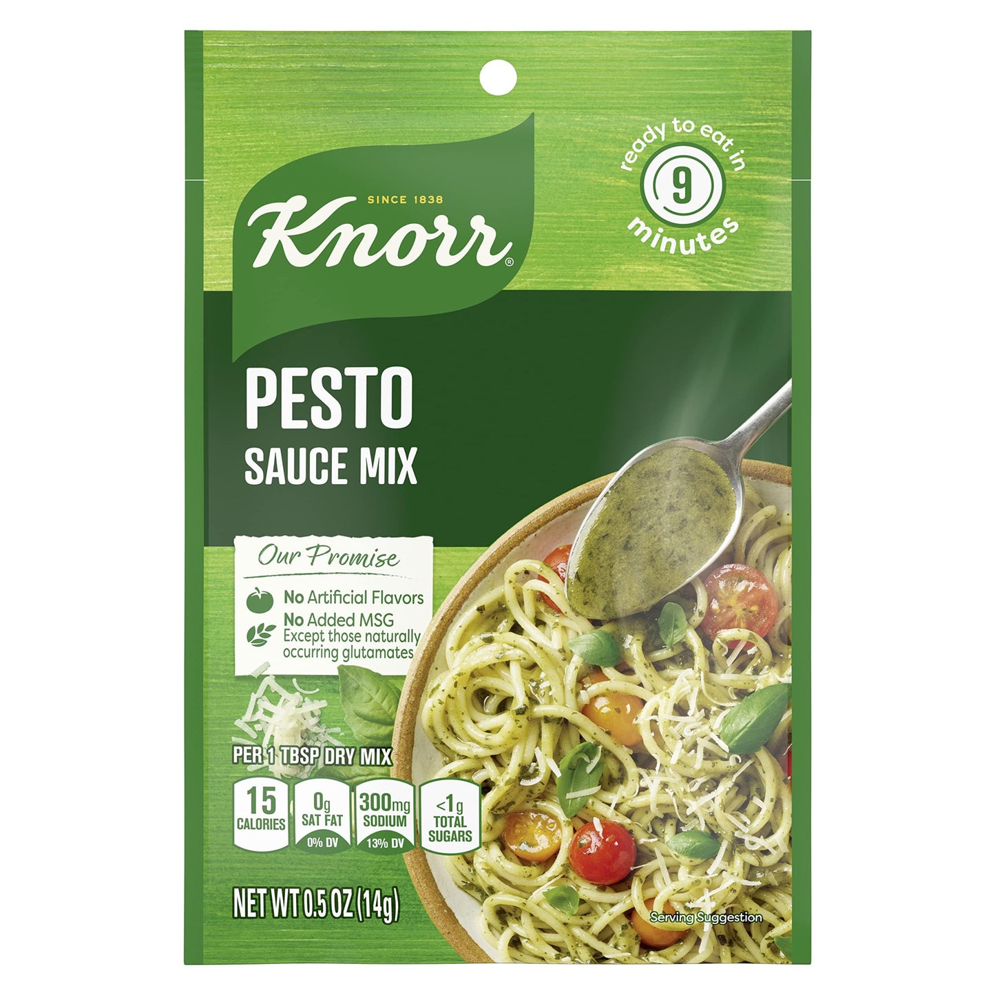 Knorr Sauce Mix Pasta Sauce For Simple Meals and Sides Pesto No Artificial Flavors, No Added MSG 0.5 oz, Pack of 24