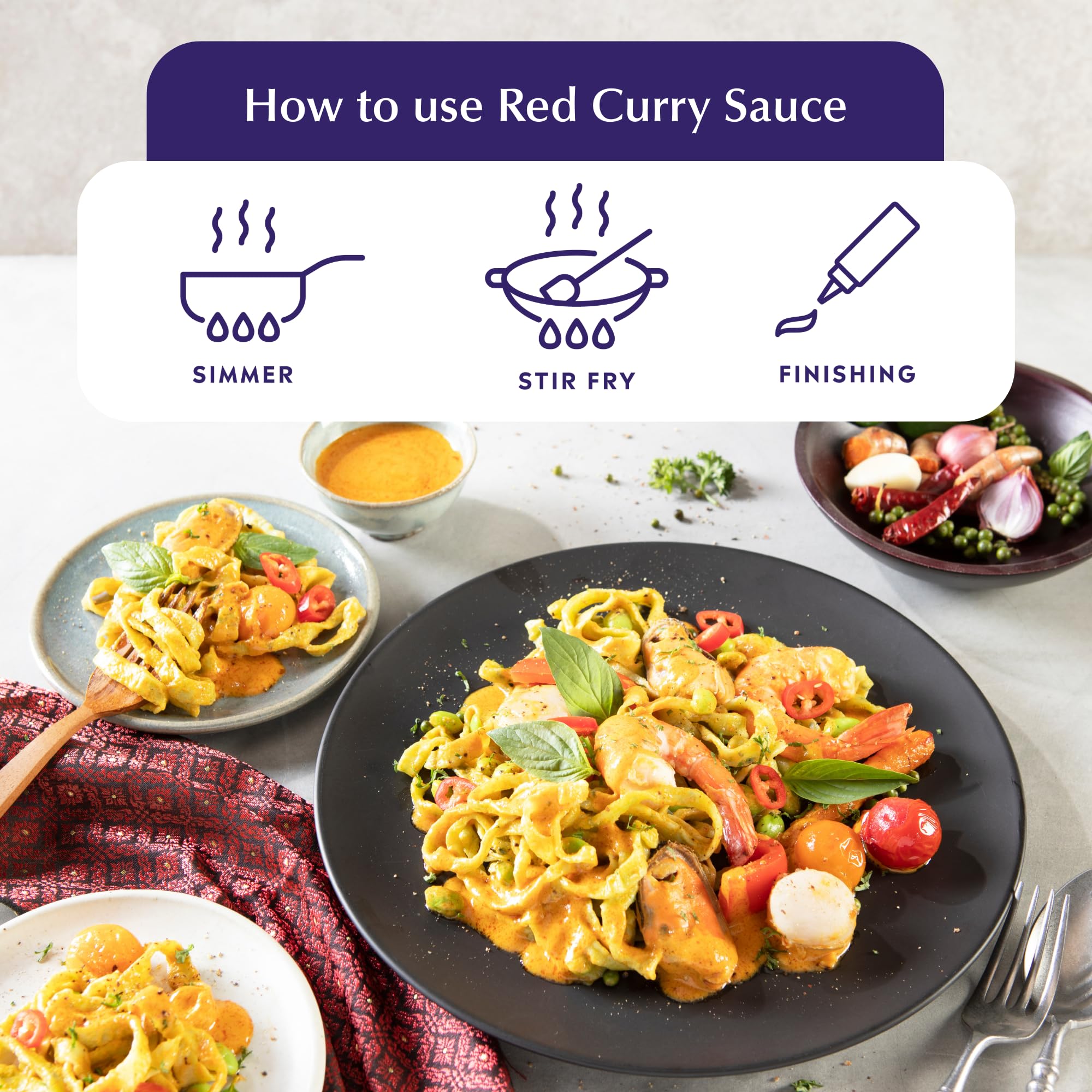 Watcharee’s Thai Red Curry Sauce - Authentic Thai Flavor Made from Real Red Curry Paste & Coconut Milk, Crafted with Natural Ingredients