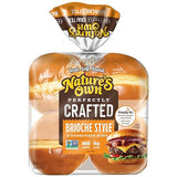 Nature's Own Perfectly Crafted Brioche Style Hamburger Buns, Non-GMO Hamburger Buns, 8 Count