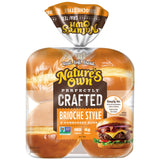 Nature's Own Perfectly Crafted Brioche Style Hamburger Buns, Non-GMO Hamburger Buns, 8 Count