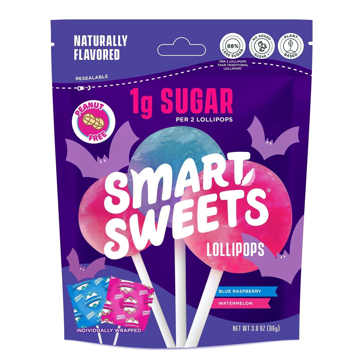 Smart Sweets Halloween Lollipops, 3 Ounce