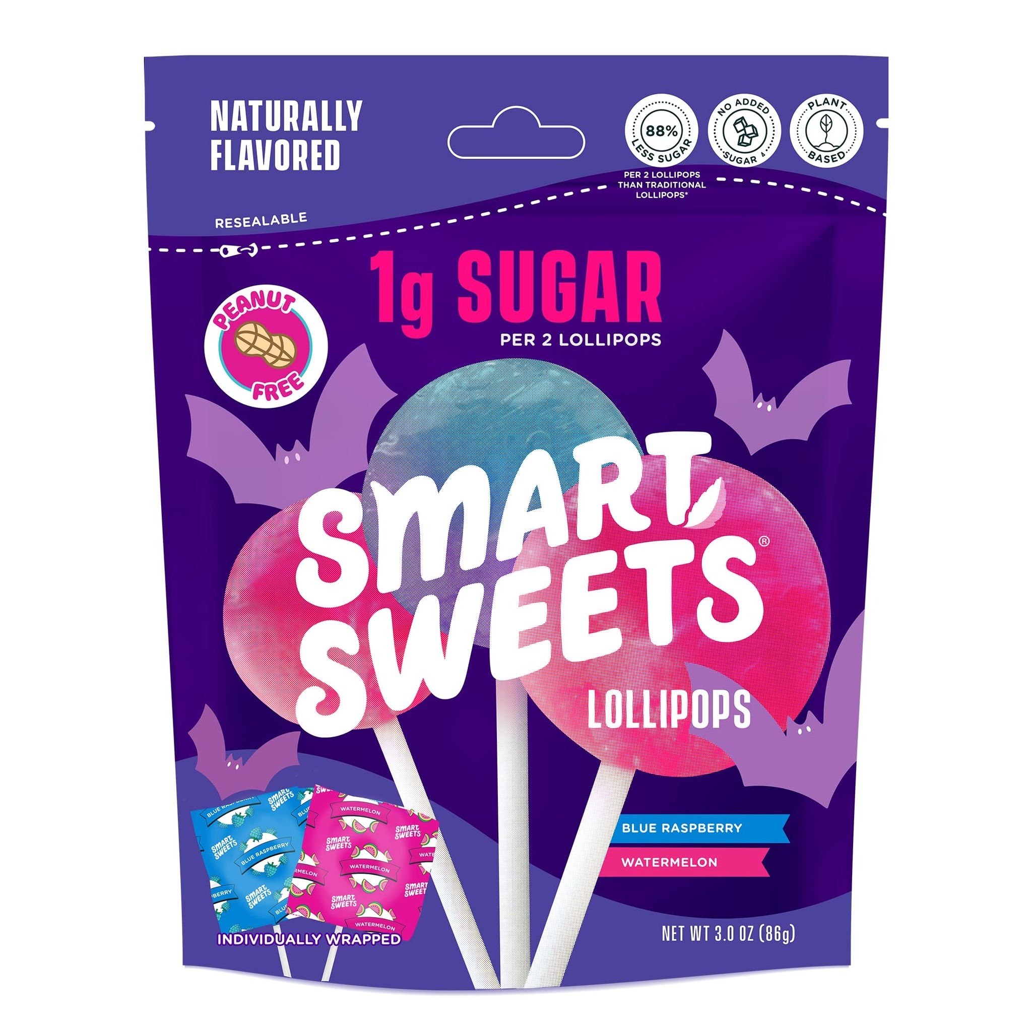 Smart Sweets Halloween Lollipops, 3 Ounce