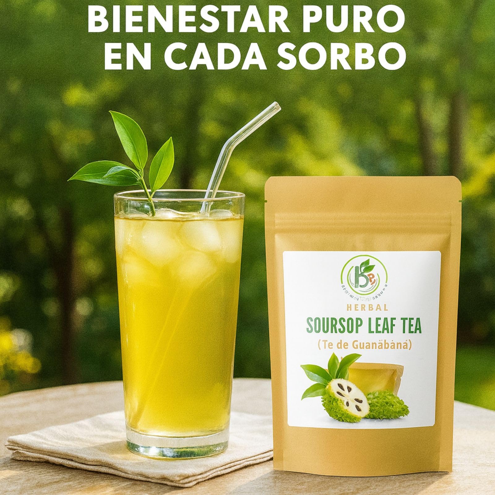 Guanábana (Soursop) Herbal Tea - 50 Bags (2 g Each) - 100% Natural, Vegan, Non-GMO, Sugar-Free, Caffeine-Free - Antioxidant-Rich Infusion for Hot