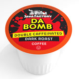 Java Factory Extra Caffeine Strong Coffee Pods, Extra Bold, Caffeinated Dark Roast, 12 Count
