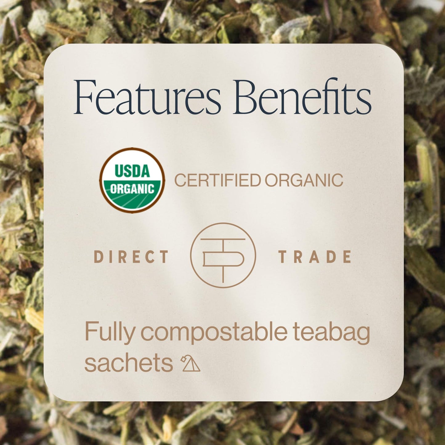 Rishi Tea Lavender Mint Herbal Tea - Organic, Caffeine Free Sachet Bags, Calming Lavender with Peppermint & Sage - 15 Count (Pack of 1)