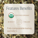 Rishi Tea Lavender Mint Herbal Tea - Organic, Caffeine Free Sachet Bags, Calming Lavender with Peppermint & Sage - 15 Count (Pack of 1)