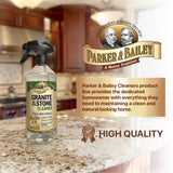 Parker & Bailey Granite & Stone - Countertop Cleaner Kitchen Island Cleaning Spray Marble Tile Slate Quartz Daily Granite Bathroom Counter -White, 32