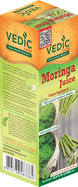 Vedic Moringa Juice Energy Plus - Multivitamin and Antioxidant Drink - Natural Leaf Plant Protein - 33.8oz, Ideal for Daily Use