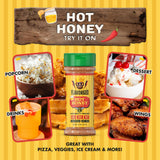 Hot Honey Seasoning Mix by Flavor God - Sweet & Spicy All Natural Spice Infused Blend with Chilies for Pizza, Fried Chicken, Wings, Cornbread