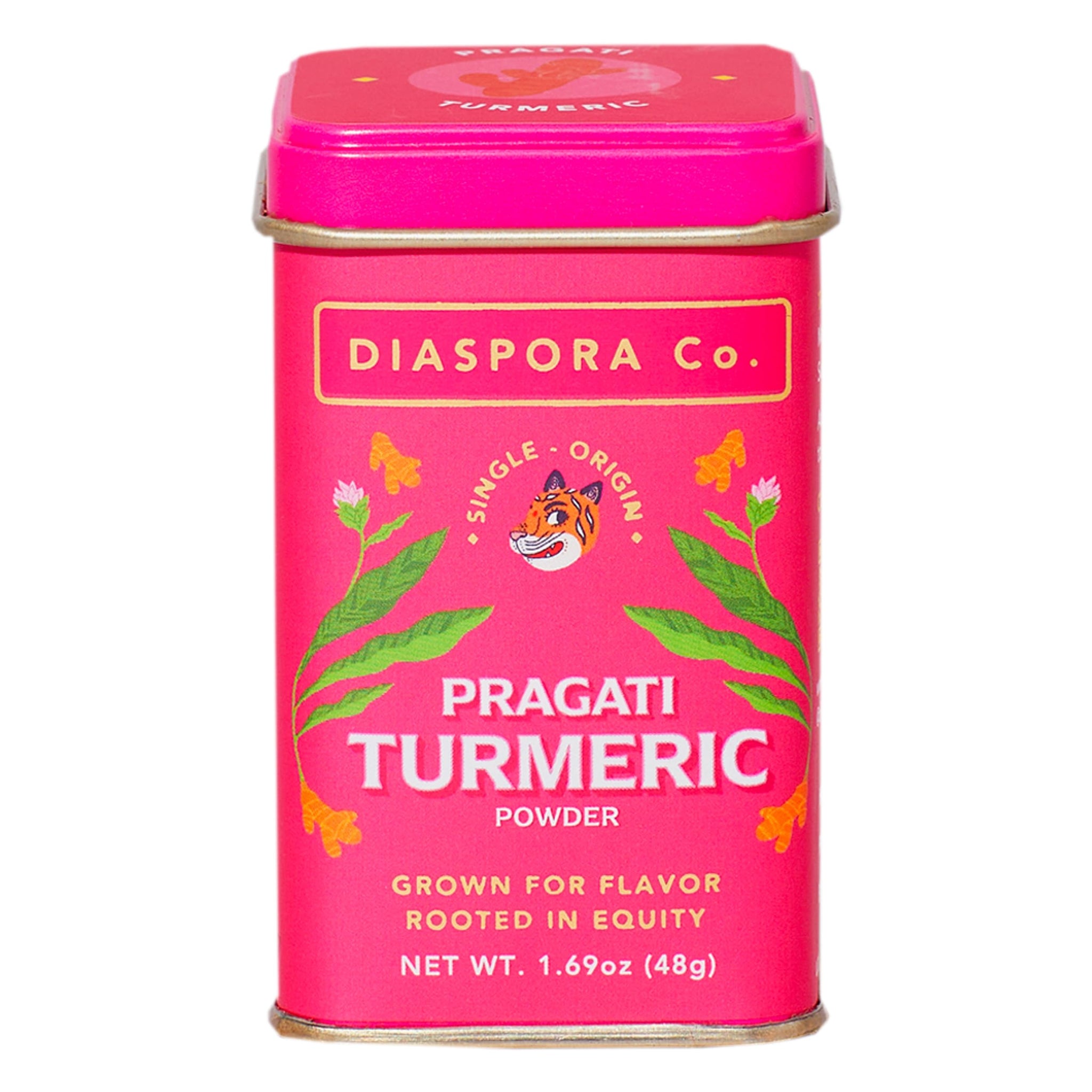 Diaspora Spice Co. Pragati Turmeric Powder - Single-Origin Heirloom Turmeric from India, High Curcumin (5.2%), Fresh Harvest Spice for Cooking, Golden