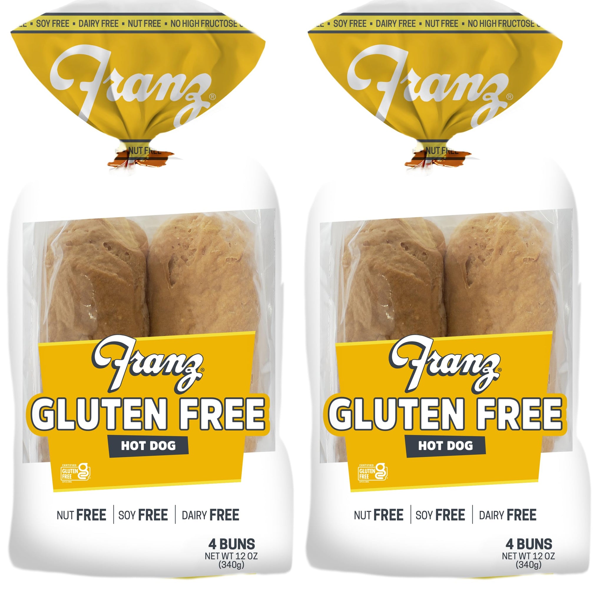Franz Bakery Gluten Free Hot Dog Buns - 2 Pack (2 x 12oz)